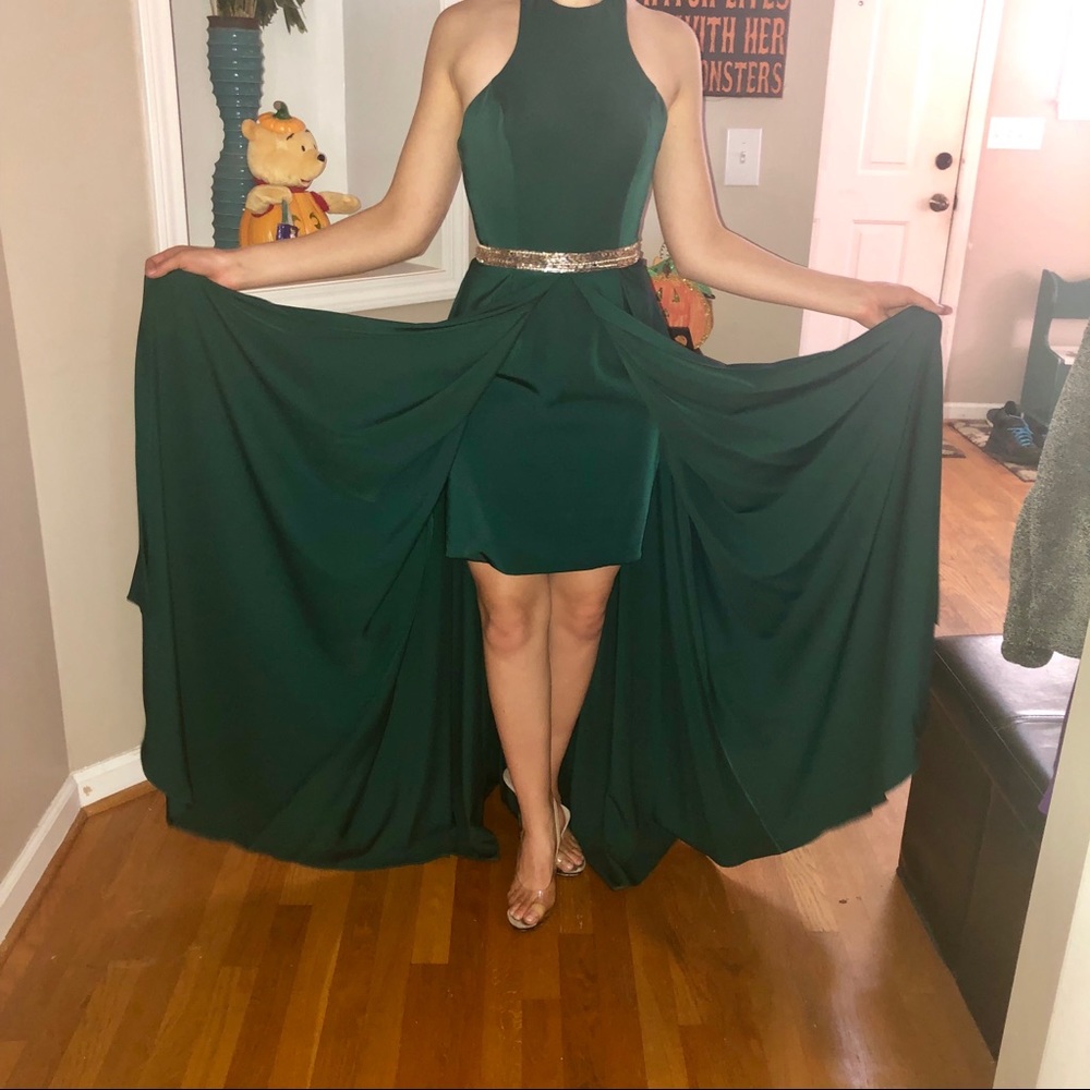 Emerald green gown